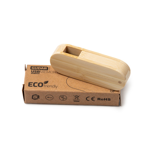Personalized bamboo USB flash drive 16 GB in eco box