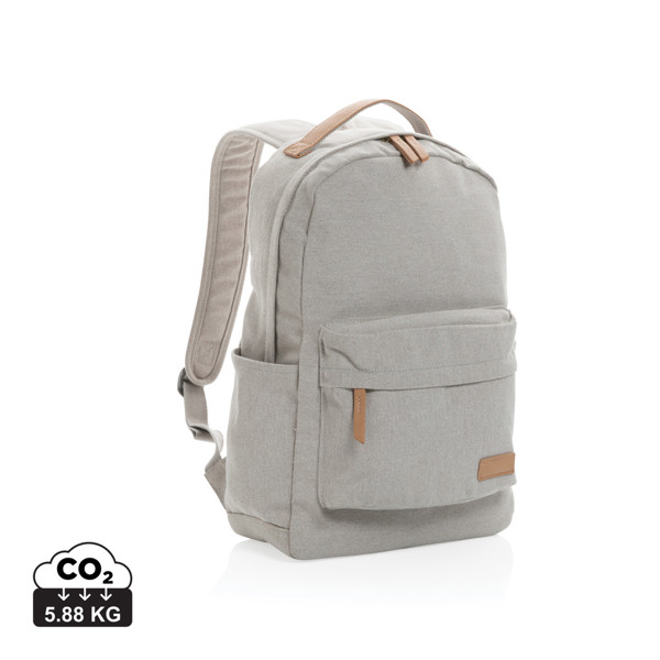 Impact AWARE™ 16 oz. recycled canvas backpack - Grey