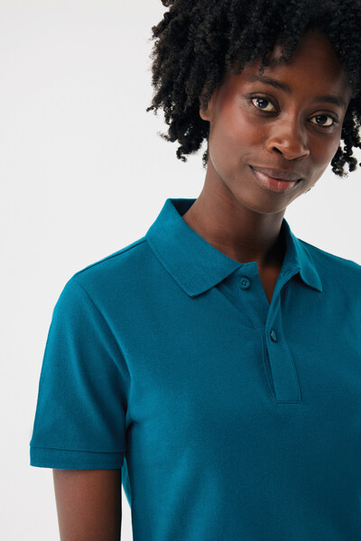 Polo tričko IQONIQ Yosemite z recykl. bavlny - Dark Teal / XS