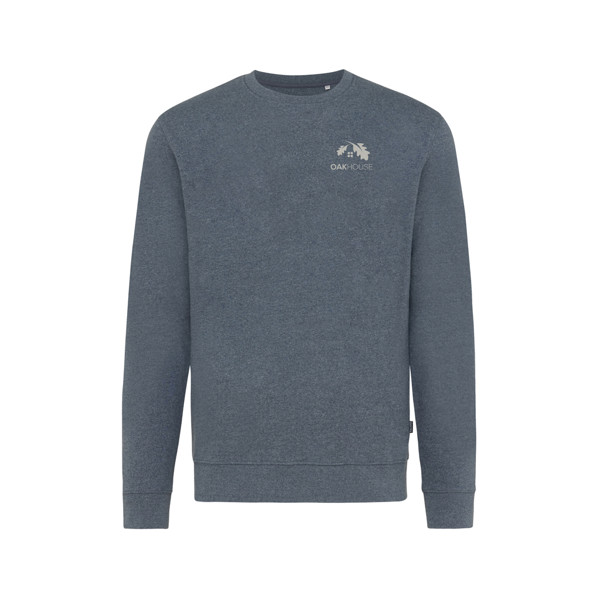 Iqoniq Denali recycled cotton crew neck undyed - Heather Navy / L