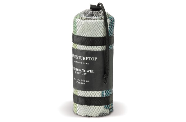 Quick dry towel 700x1400mm with pouch - White/transparent