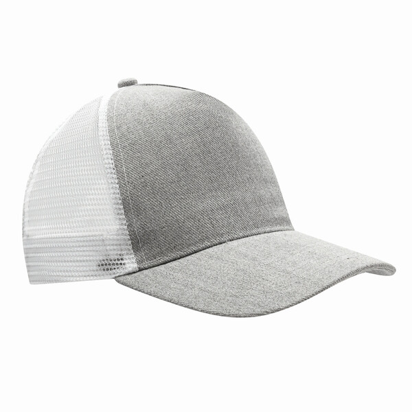 5-Panel Baseball Cap Casual Fit - Grey / White