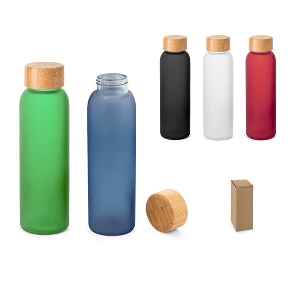 LILLARD GLASS. 520 ml láhev z matného skla - Bílá