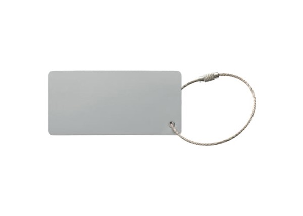 Aluminum luggage tag rectangle