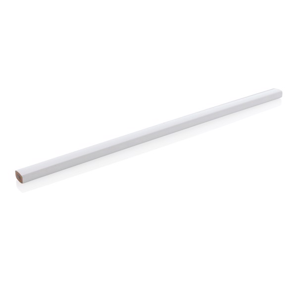 25cm dřevěná tesařská tužka - Bílá