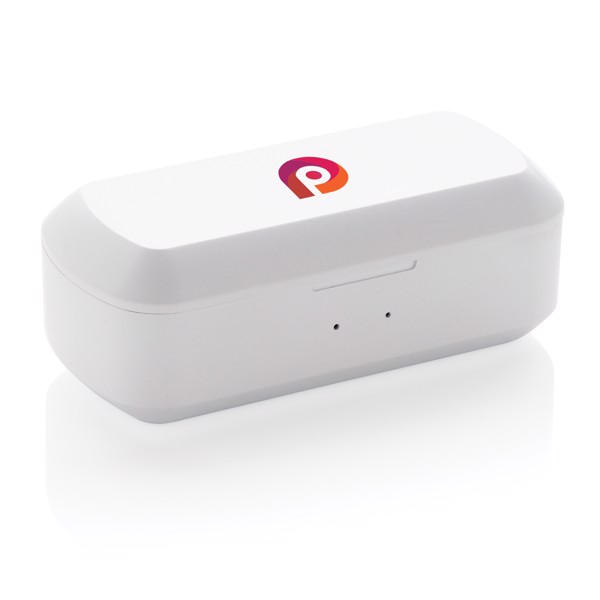 Free Flow TWS earbuds in charging case - White