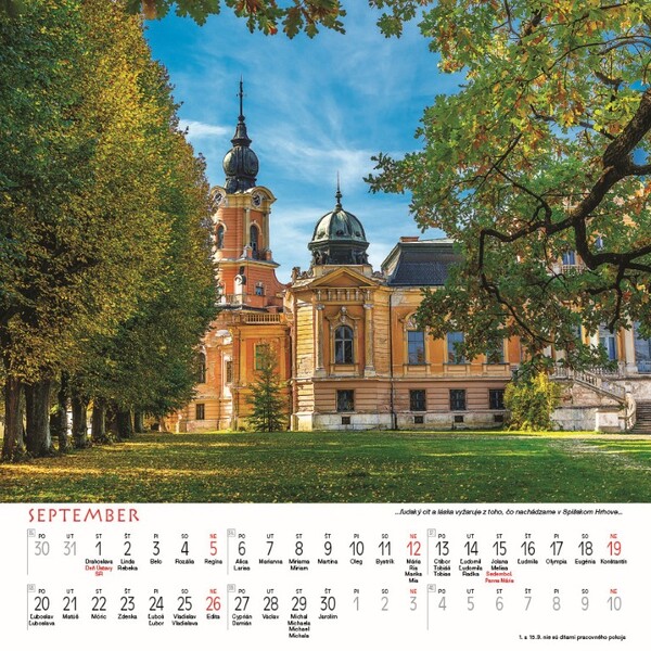 Nástenný Kalendár Slovensko Štvorec 2027