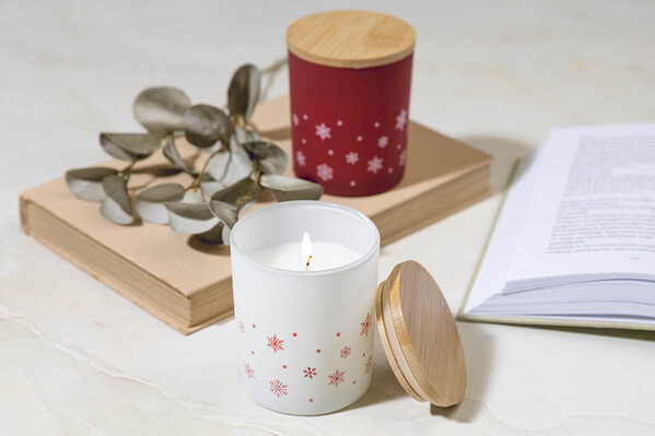 Christmas Candle Jouluz, Vanilla - White