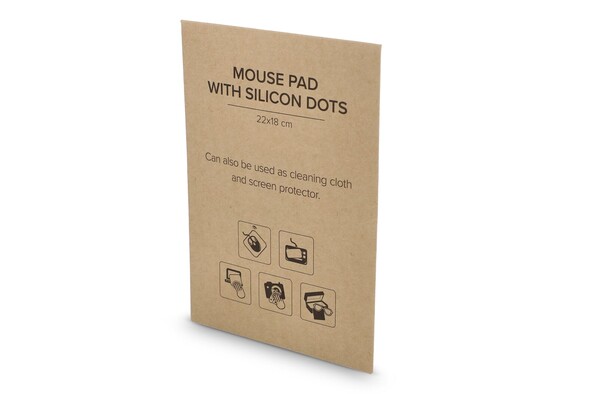 Tapis souris microfibre, picots silicone, 18 × 22 cm, sublimation.