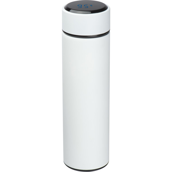 Drinking bottle with LED display WINSTON - White