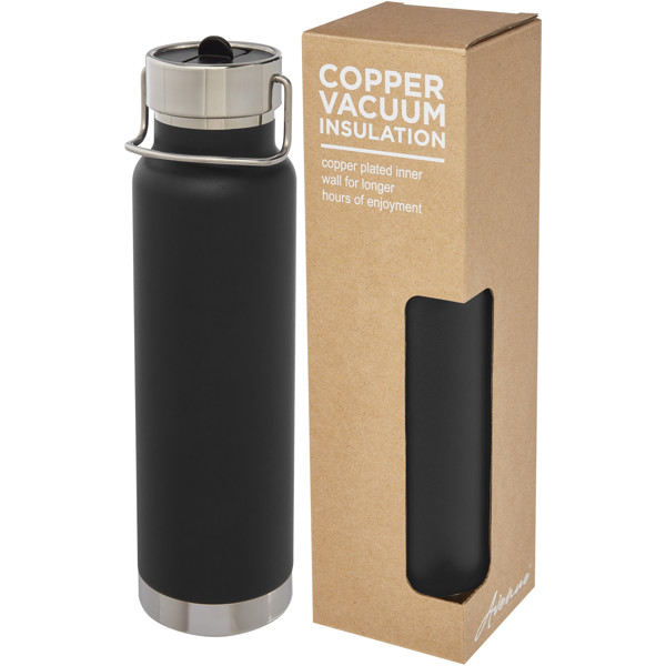 Thor 750 ml copper vacuum insulated sport bottle - Black
