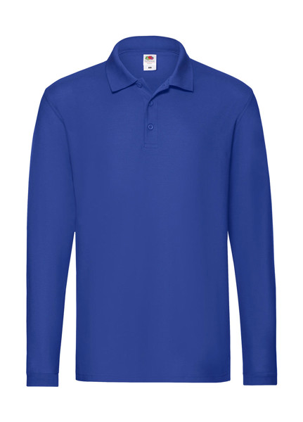 Premium Long Sleeve Polo - White / M