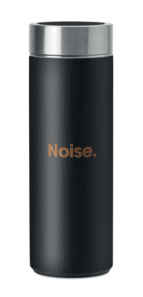 Double wall bamboo flask 400ml Batumi - Black