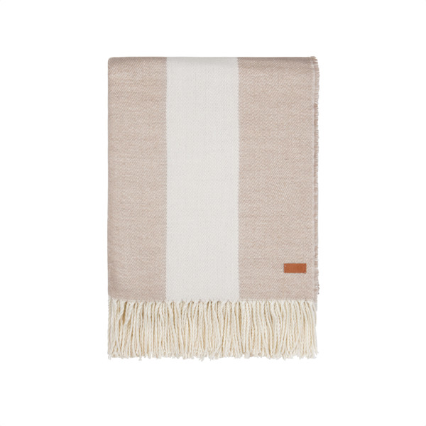 Vinga Tella blanket 1700x1300 mm, Polylana blend - Beige / Natural