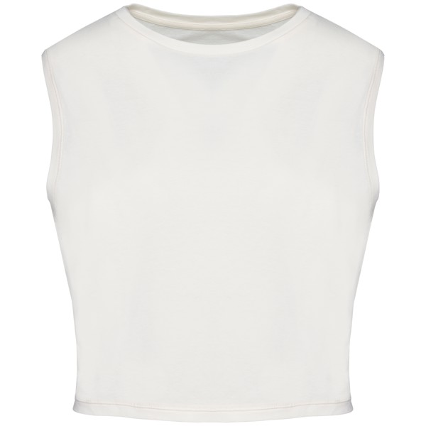 Eco-Friendly Ladies’ Sleeveless Crop T-Shirt - XS