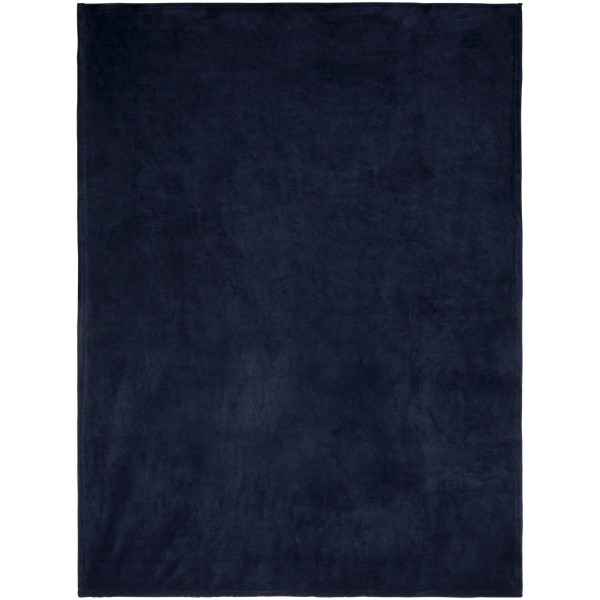 Bay extra soft coral fleece plaid blanket - Dark Blue