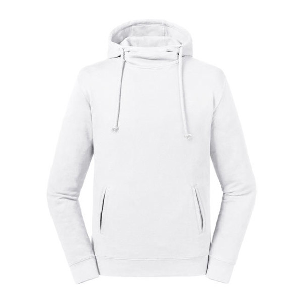 Pure Organic High Collar Hooded Sweat - White / 2XL