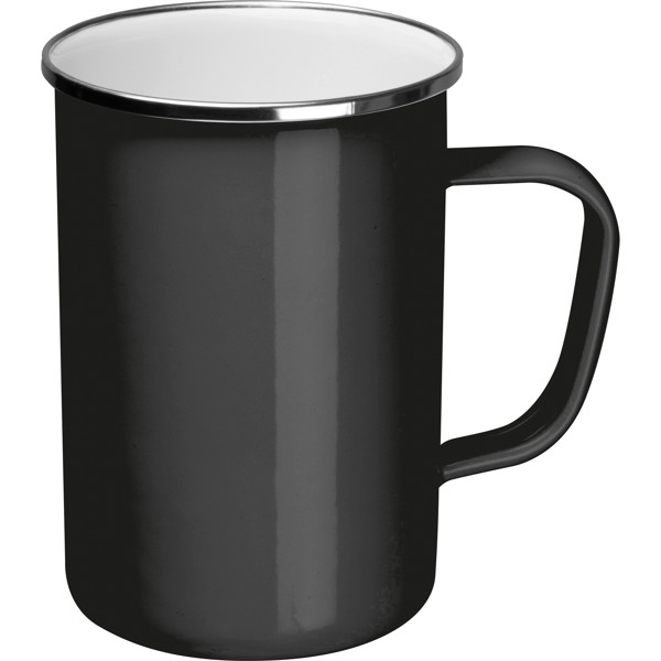 GENE Smaltovaný hrnček 550 ml - Black