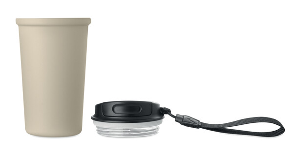 Recycled steel tumbler 400ml Nakano - Beige