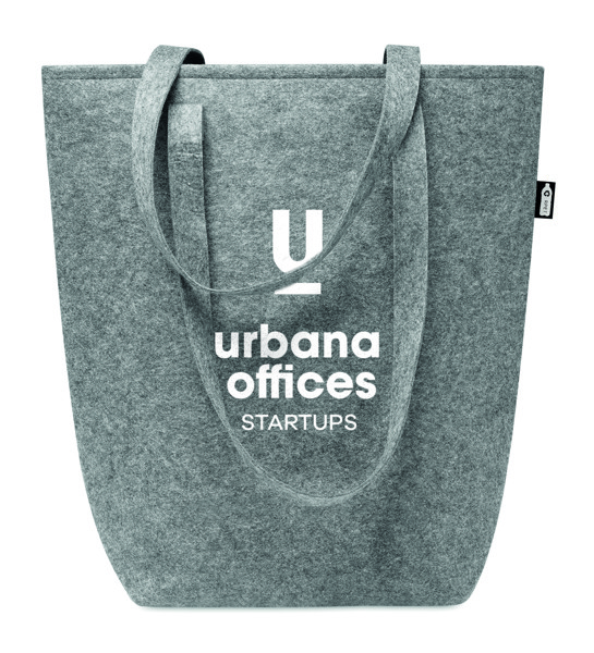 RPET felt shopping bag Taslo - Grey