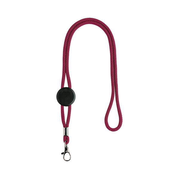 Lanyard Tubulaire En Polyester, Réglable - Rose / U