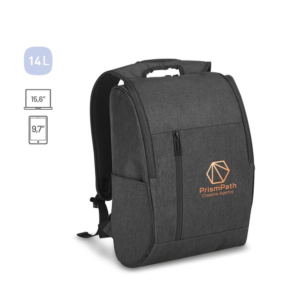 LUNAR. Ruksak za laptop 15'6'' od 600D poliester - Tamno Siva