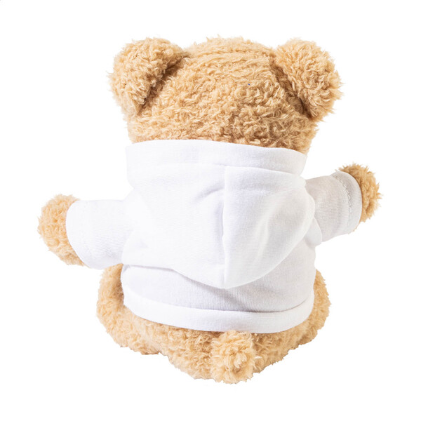 Rpet Pluh Teddy Bear With Hoodie Hobear - White
