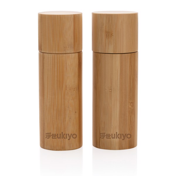 Ukiyo bamboo salt and pepper mill set