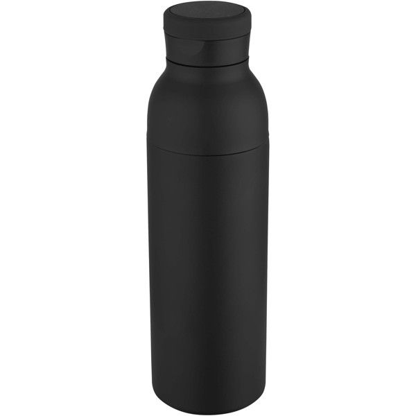 Fľaša na vodu Illuminate 650 ml RCS z recyklovanej nehrdzavejúcej ocele s dvojitou izolovanou stenou - Čierna