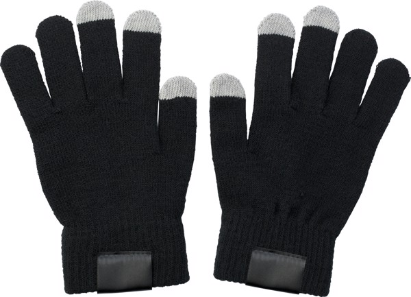 Polyester gloves - Black