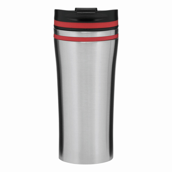Double-Walled Travel Mug Liberica - Red / Silver