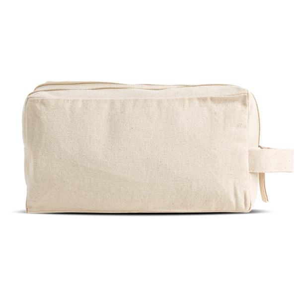 Necessaire Em Canvas Com Duplo Compartimento - Crú