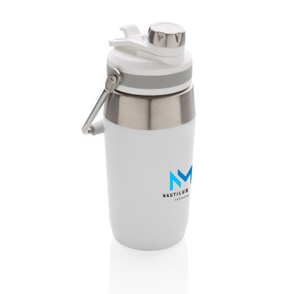 Xd Collection bottle, dual lid, 500ml, vacuum insulated - White