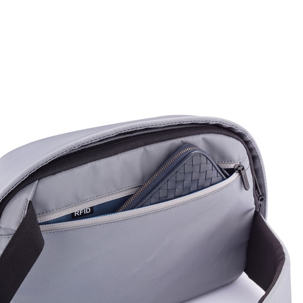 Xd Design Bobby sling,rPET,USB port - Grey / Blue