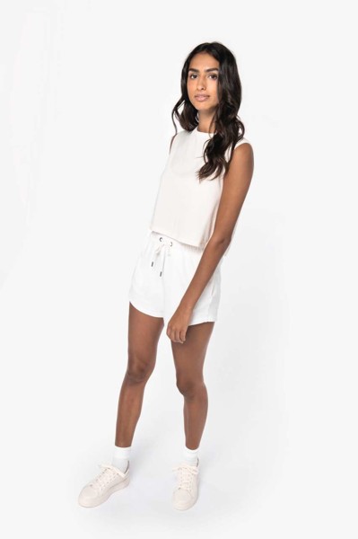 Eco-Friendly Ladies’ Sleeveless Crop T-Shirt - XS