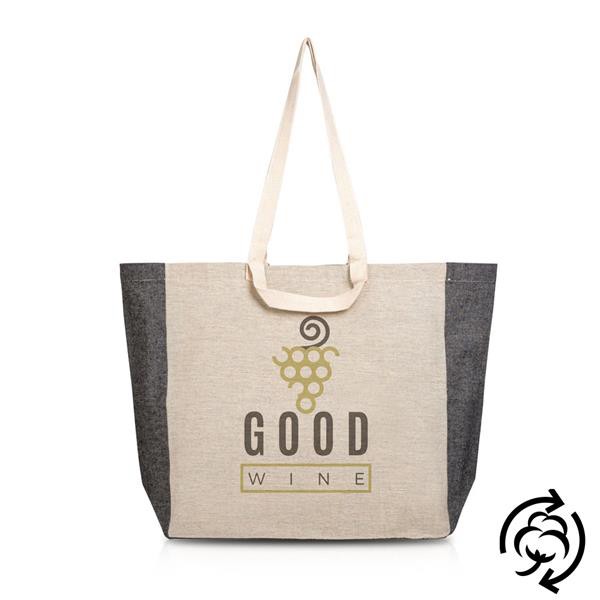Sac En Coton Recyclé 190G/M2 Avec Côté - Noir