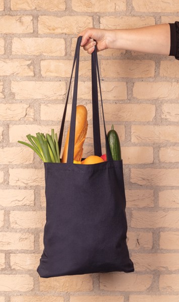 Sac shopping type Tote bag Impact en coton recyclé AWARE™ - Bleu Marine