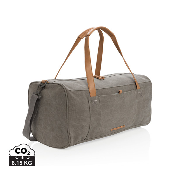 Canvas travel/weekend bag PVC free - Grey