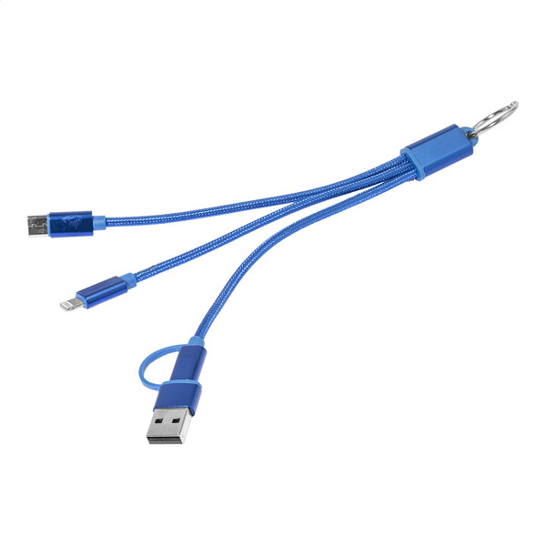 Brelok kabel ładujący USB Rafob - Niebieski