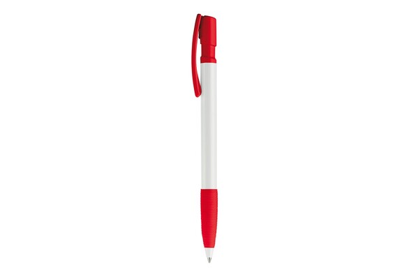 Nash ball pen rubber grip hardcolour - White / Red
