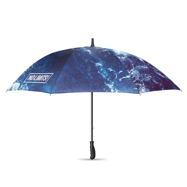 All-over printed ⌀122cm/27″ storm umbrella with hard plastic handle - Full colour
