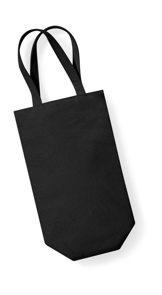 Fairtrade Cotton Bottle Bag - Black / ONE SIZE