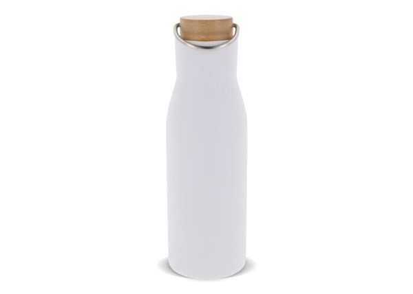 Thermo bottle with bamboo lid 500ml - White