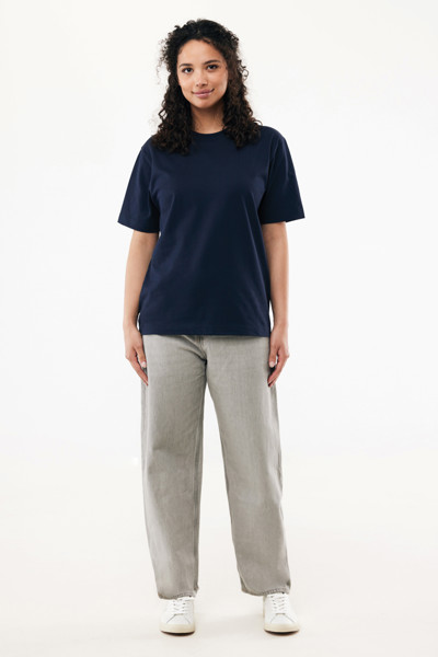 T-shirt lourd en coton recyclé IQONIQ Nikko - Bleu Marine / 4XL