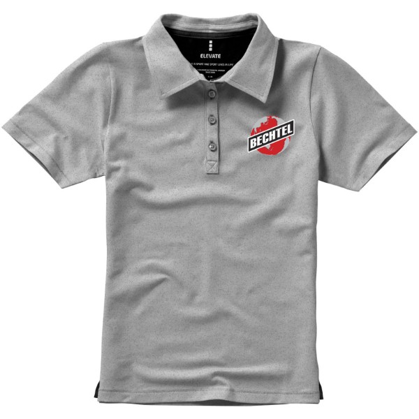 Polo stretch manches courtes femme Makham - Gris mélangé / XL