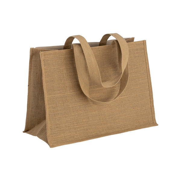 280 G/M2 Cotton Shopping Bag With Jute Details, Long Handles And Gusset