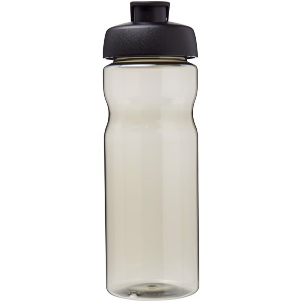 Športová fľaša H2O Eco 650 ml s flip-top viečkom - Uhľová / Jednofarebná čierna