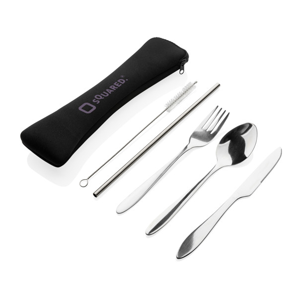 XD - 4 PCS stainless steel re-usable cutlery set