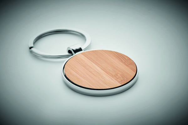 Round key ring metal bamboo Ballarat