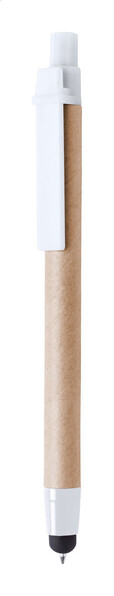 Touch Ballpoint Pen Fibon - White / Natural